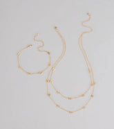 Twice As Chic Layered Necklace And Bracelet Set