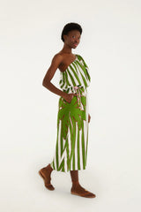 Off-White One-Shoulder Midi Dress